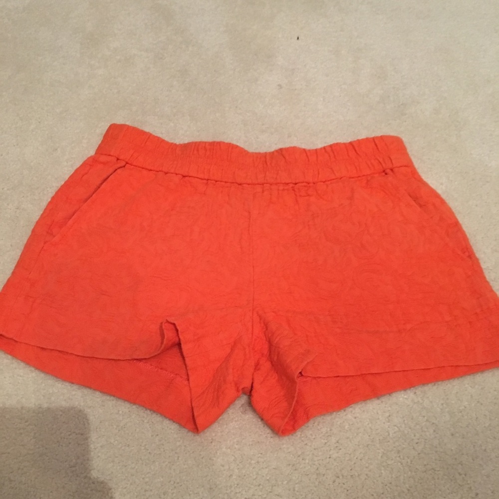 orange pattern Jcrew shorts